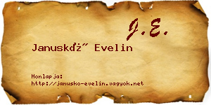 Januskó Evelin névjegykártya